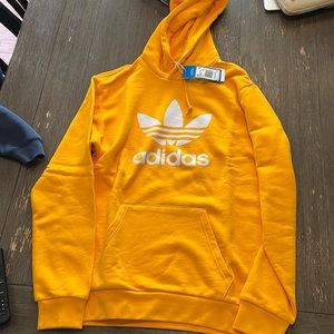 Adidas Trefoil Logo  Hoody Yellow Size M NWT